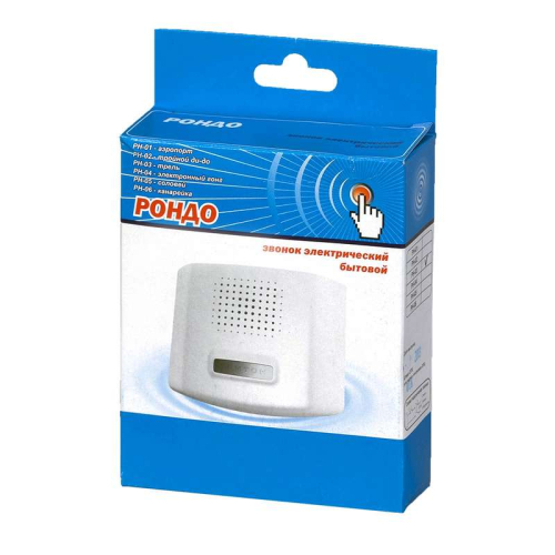 Звонок проводной Рондо соловей 220В 80-90дБА бел. МОНОМАХ РН-05