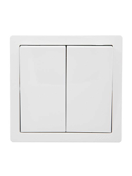 Выключатель 2-кл. ОП LETO бел. LEZARD 752-0200-101