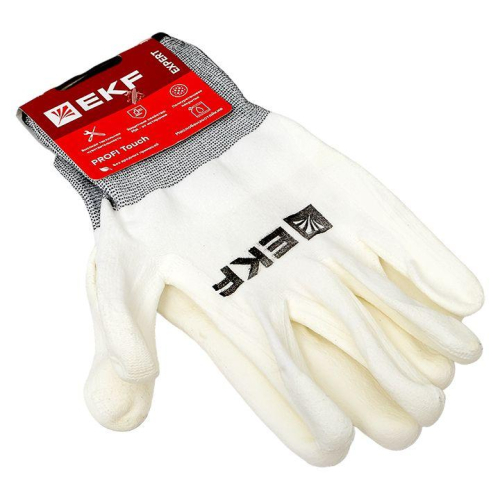 Перчатки рабочие PROFI Touch для чистовых работ (15 класс 9 размер) Expert EKF pe15pm-9-exp