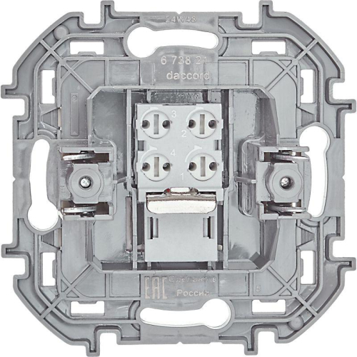 Розетка телефонная Inspiria RJ11 механизм сл. кость IEK 673821
