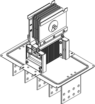 Секция фланцевая Тип1 1250А Al 3L+N+1/2PE НК IP55 тран. IEK LB-1250A5-25-F-F1