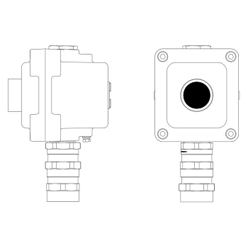 Пост управления взрывонепроницаемый из алюминия LCSD-01-B-MB-P1B(11)x1-PBMB-KA2MHK DKC LCSD21000005