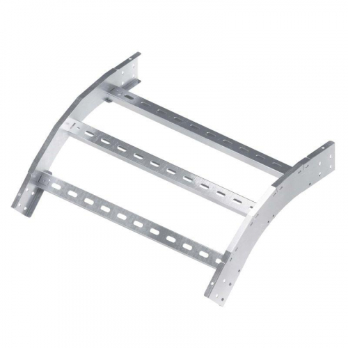 Угол лестничный вертикальный внешний 45град. 50х150 толщ. 3мм R300 в комплекте с крепеж. эл. алюм. DKC ALPW3515K