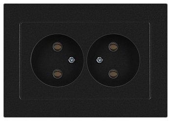 Розетка 2-м СП Accent 6-204-05 16А IP20 250В 2P AL/CU антрацит Intro Б0063465