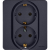 Розетка Inspiria 16А 250В 2х2P+E немецк. стандарт антрацит IEK 673753 Розетка Inspiria 16А 250В 2х2P+E немецк. стандарт антрацит IEK 673753