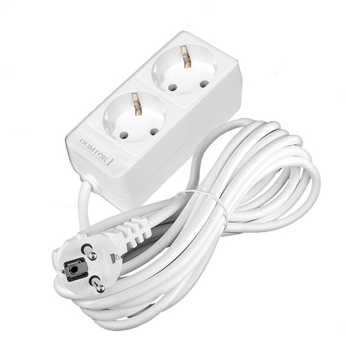 Удлинитель 2х7м с заземл. 16А IP20 3.5кВт ПВС 3х1 бел. DOMTOK 2388