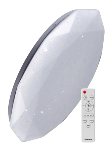 Светильник светодиодный PREMIUM DIAMOND 75Вт 230В 3000-6500К 6000лм IP40 500х90мм настенно-потолочный управляемый с пультом ДУ КОСМОС KSDiam75W