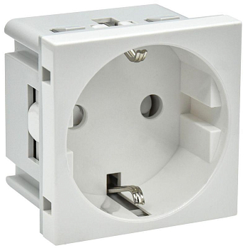 Розетка PRIMER с заземл. защ. шторки винт. зажим РКС-20-30-П-К бел. IEK PR-KK40D-RSZH-2-2-K01