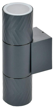 Светильник 5108 2хGU10 IP65 уличный настенный сер. IEK LT-UBU0-5108-GU10-2-K03