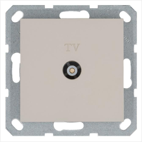 Розетка телевизионная оконечная TV Ф9.5мм механизм тауп Jasmart G6001T