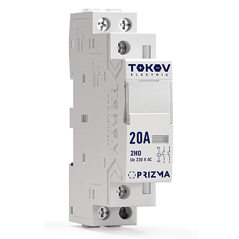 Контактор модульный 18мм 20А 230В АС 2НО PRIZMA TOKOV ELECTRIC TKE-PZ-MC-1-20-230-20