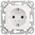 Розетка СП FLITE РС11-1-ФлБ 16А с заземл. без защ. шторок безвинтовое крепление механизм бел. IEK FI-R11-16-1-K01