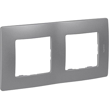 Рамка 2-м Etika алюм. IEK 672552