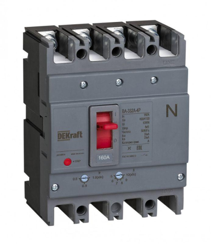 Выключатель автоматический 4п 160А 35кА ВА-332А DEKraft 28119DEK