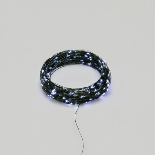 Гирлянда светодиодная "Роса" 30м 300LED бел. IP20 230В с контроллером провод зел. Neon-Night 303-275