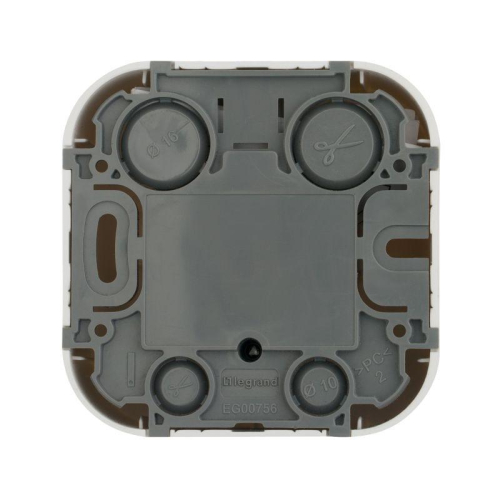 Розетка телевизионная TV 1-м ОП Quteo IP20 с топологией "звезда" бел. IEK 782215