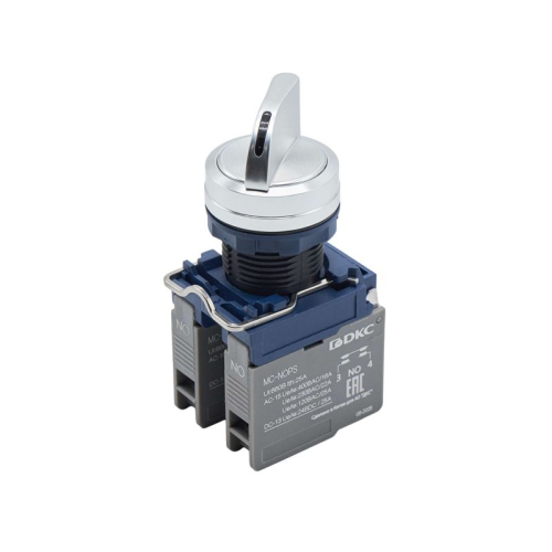 Головка переключателя на 2 положения с фиксацией стандартная ручка алюм. черн. DKC M22S-L2A