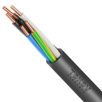 Кабель TOKOV ELECTRIC ППГнг(А)-HF 5х2.5 ОК (N PE) 1кВ (м) УТ000028592