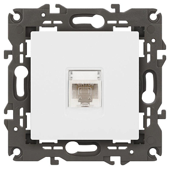 Розетка компьютерная Elegance 14-3107-01М RJ45 матов. бел. Эра Б0065763