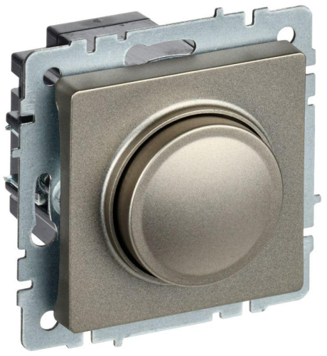 Светорегулятор СП BRITE пов-наж. 600Вт СС10-1-0-БрШ механизм шампань IEK BR-D20-0600-K37