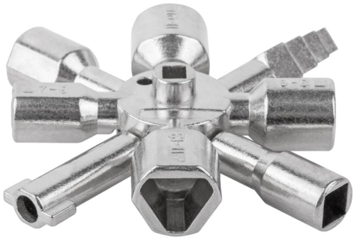 Ключ универсальный для электрошкафов 10-в-1 двусторонняя CrV бита РН2/SL7 FIT 60110