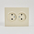 Розетка 2-м СП Karina 16А IP20 без заземл. термопласт крем. LEZARD 707-0300-128B