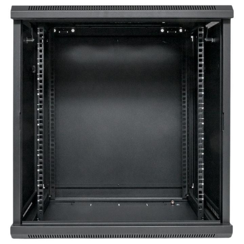 Шкаф настенный 19дюйм TERACOM PRO 12U 600х450мм дверь стеклянная с замком-ручкой черн. EKF TRP-WLL-1264-40B