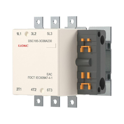 Контактор магнитный DSC185-3C00A230 185А 90кВт (AC3) 220В AC DKC DSC185-3C00A230