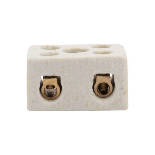 Клемма керамическая винтовая 10кв.мм 2 пары контактов с крепежным отверстием (уп.100шт) Rexant 07-6222