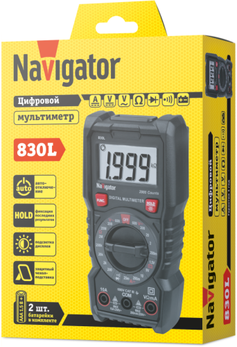Мультиметр 95 765 NMT-Mm-830L цифровой Navigator 95765