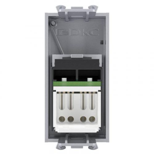 Розетка компьютерная модульная RJ-45 кат.6А 1мод. "Avanti" "Закаленная сталь" DKC 4404371