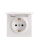 Розетка 1-м ОП LETO с заземл. с крышкой LETO ПБТ бел. LEZARD 752-0200-123B