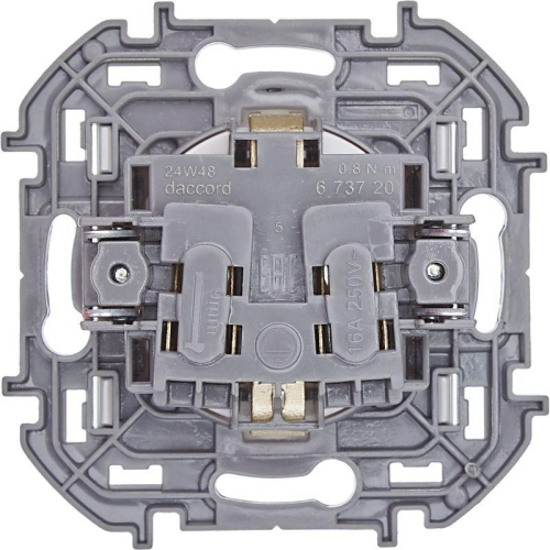 Розетка 1-м СП Inspiria 16А IP20 250В 2P+E немецк. стандарт механизм бел. IEK 673720