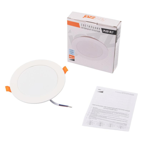 Светильник светодиодный PLED DL7 10Вт 6500К IP54 850лм WH встраив. бел. Pro JazzWay 5069046