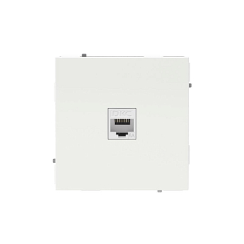 Розетка компьютерная 1-м KANT RJ45 кат.6A без шторки бел. магнолия DKC 7000673
