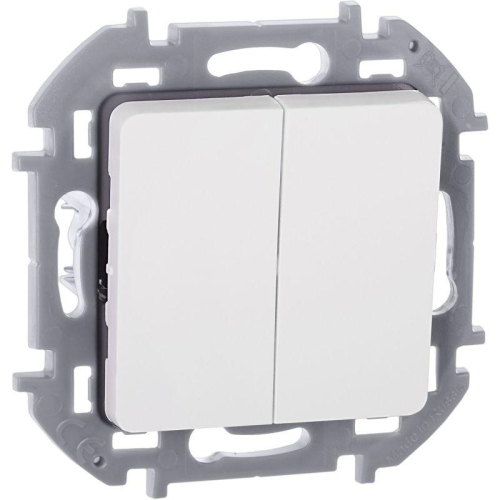 Выключатель 2-кл. Inspiria 10А IP20 250В 10AX механизм бел. IEK 673620