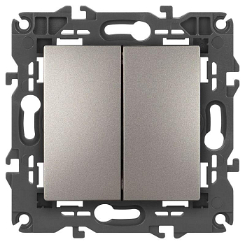 Переключатель 2-кл. Elegance 14-1106-16 250В 10АХ титан Эра Б0065793