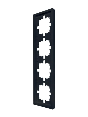 Рамка 4-м ZIMA горизонт. черн. бархат LEZARD 704-4200-149