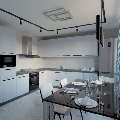 Светильник трековый подвес светодиодный ARTLINE 40х40х300мм 12Вт 960Лм 4000К 230В алюм. 6.4кв.м черн./зол. Ritter 59711 1