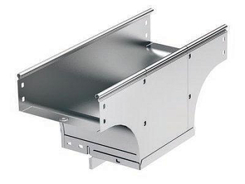 Ответвитель-переходник для лотка Т-образ. верт. TDSA 100х200 в комплекте с крепеж. эл. цинк-ламель DKC 37606KZL