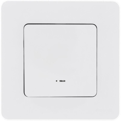 Переключатель 1-кл. Inspiria 10А IP20 250В 10AX с подсветкой/индикацией механизм бел. IEK 673660