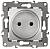 Розетка 1-м СП Эра12 12-2105-03 16А IP20 16AX 250В 2P механизм алюм. Эра Б0018256