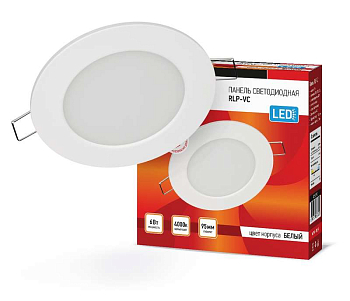 Светильник светодиодный RLP-VC 6Вт 4000К IP40 420лм 230В 95мм круглый встраив. панель бел. IN HOME 4690612023342