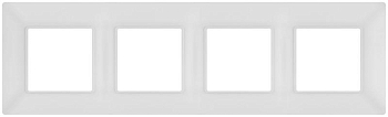Рамка 4-м Elegance 14-5004-01М для розеток и выключателей матов. бел. Эра Б0065818