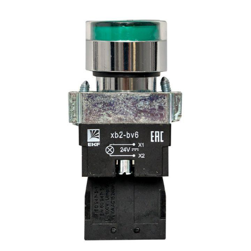 Кнопка BA31 с подсветкой 24В зел. NO PROxima EKF xb2-bw31-24