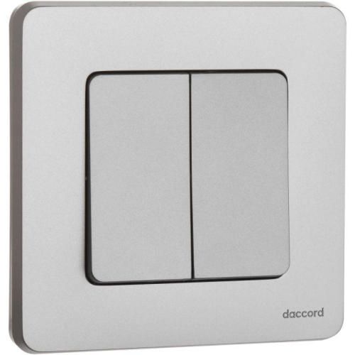 Выключатель 2-кл. Inspiria 10А IP20 250В 10AX механизм алюм. IEK 673622