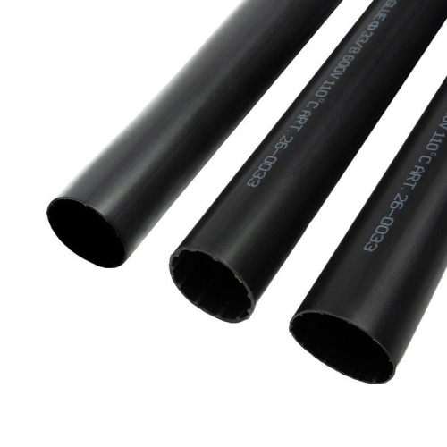 Трубка термоусадочная среднестен. клеевая 33/8 (3-4:1) черн. 1м (уп.4шт) Rexant 26-0033