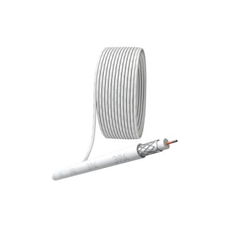 Кабель коаксиальный RG-6U CCS/оплетка Al 48% PVC 75Ом бел. (м) RL-48-PVC100 Simple Эра Б0044596