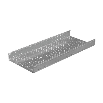 Лоток листовой перфорированный 500х100 L3000 сталь 1мм "Быстрый монтаж ПЛЮС" LPplus100-500-1.0-3000 оцинк. КМ PL0284