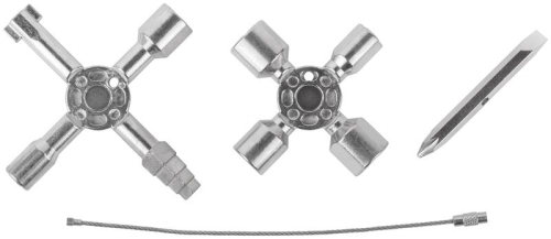 Ключ универсальный для электрошкафов 10-в-1 двусторонняя CrV бита РН2/SL7 FIT 60110